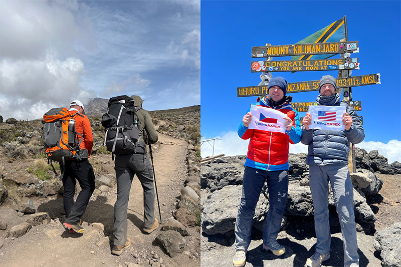 Ty & Jan at the top of Mt. Kilimanjaro