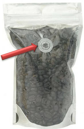 Clear coffee bag with fresh valve